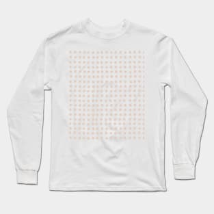 Neutral Patel Pink Abstract Terrazo Circle Shapes Marble Pattern Long Sleeve T-Shirt